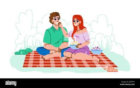 Couple Picnic Vector Stock Vector Image And Art Alamy