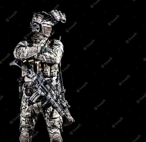 Premium Photo Modern Combatant Army Special Forces Soldier Counter