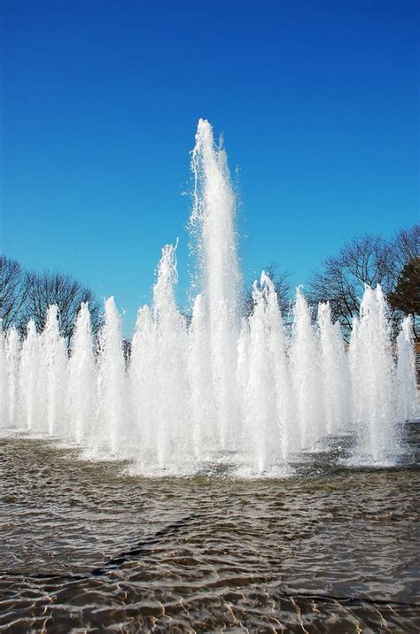 Water Fountain Flowing From The Ground Stock Image Image Of Game