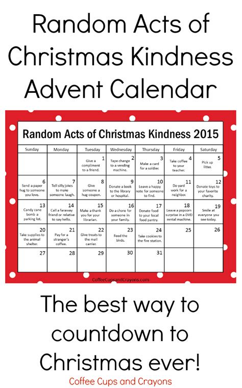 Kindness Is The Best Way To Countdown To Christmas Coffee Cups And