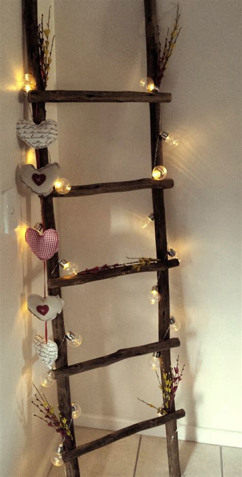 Maybe you would like to learn more about one of these? Decorated wooden ladder | Decor, Ladder decor, Wooden ladder