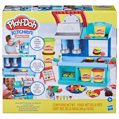 Play Doh Kitchen Creations Busy Chefs Restaurant Playset Smyths Toys