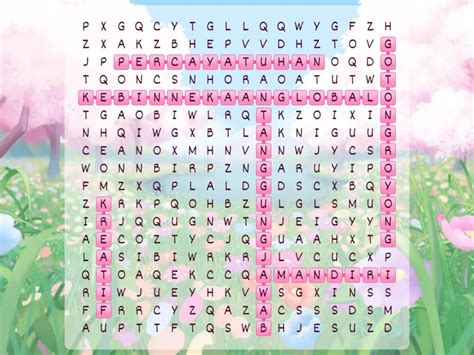 Carilah Kata Yang Berhubungan Dengan Profil Pancasila Wordsearch