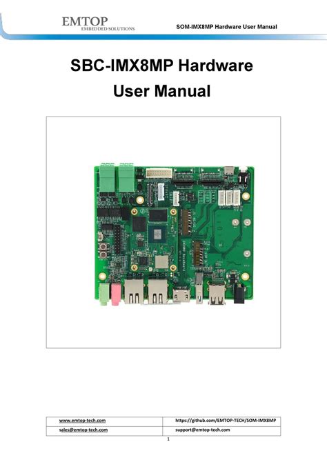 Emtop Sbc Imx8mp Hardware User Manual Pdf Download Manualslib