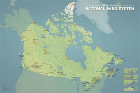 Canada National Park System Map 24x36 Poster Best Maps Ever