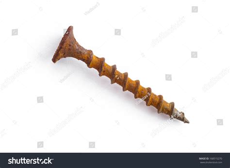 Old Rusty Screw Isolated On White Stock Photo 168515270 Shutterstock