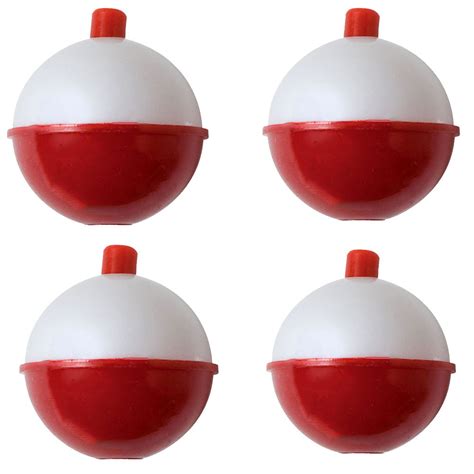 Red White Spring Loaded Fishing Floats 1 Inch Size