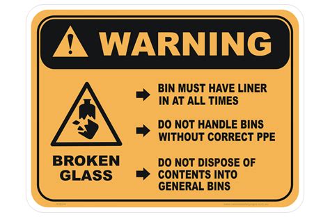 broken glass sign w30228 national safety signs