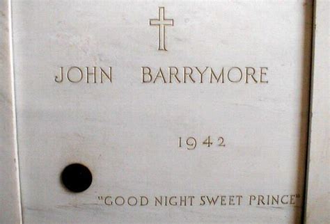 Grave Marker John Barrymore Us Actor 12 He Was Buried In East Los