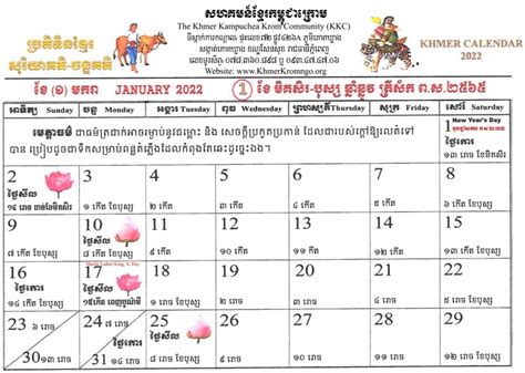 The 2566 2022 Khmer Calendar Khmer Krom Community