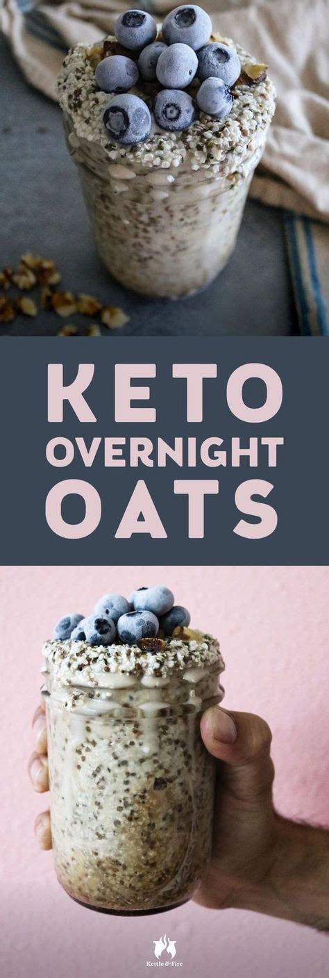 This high protein chocolate bark tastes like a handful of andes chocolates they're like overnight oats, without the prep (#momwin)! Keto Overnight Oats with Coconut and Blueberries | Recipe ...