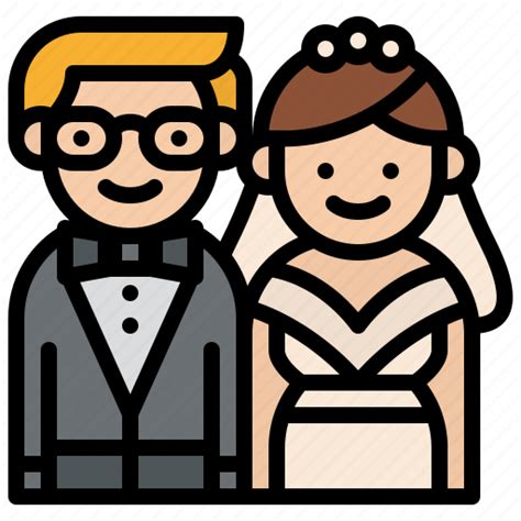 Bride Couple Groom Married Icon