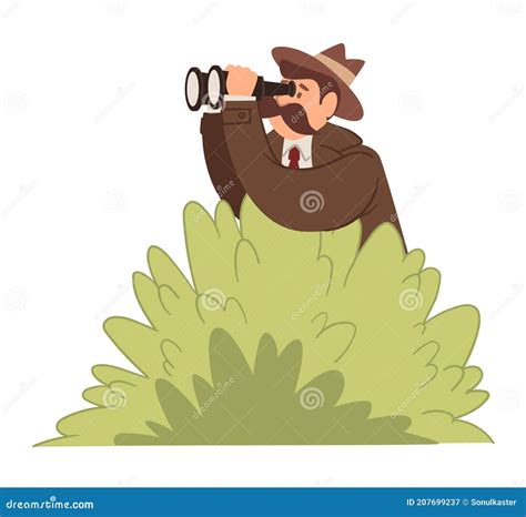Detective Hiding In Dustbin Stock Photography 27332834