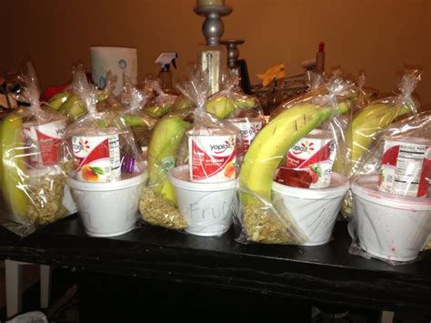 Appreciation gift ideas for coworkers. Healthy fruit parfait snack gift bag for your co workers ...