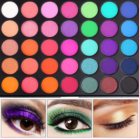35 Bright Colors Matte Shimmer Eyeshadow Makeup Pallete Long Lasting