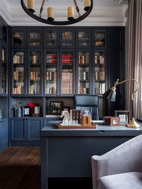 31 Manly Home Workspace Ideas for Men | Living Room Cozy | Home library
