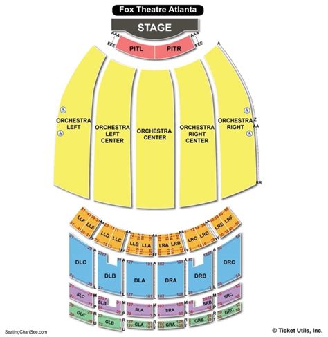 Fox Theatre Atlanta Seating Chart With Seat Numbers Bruin Blog