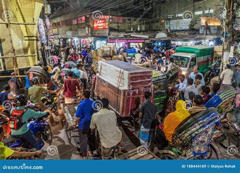 Dhaka Bangladesh November 21 2016 Night View Of A Traffic Jam In