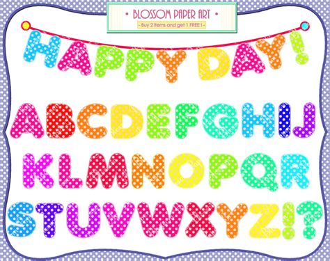 Alphabet Clipart Digital Letters Printables By Blossompaperart