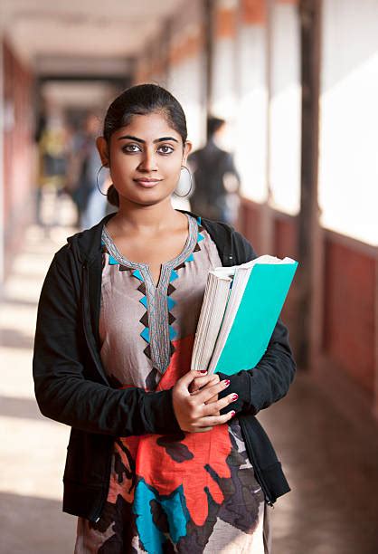 Pretty Female Indian College Girl On Campus Stock Photos Pictures