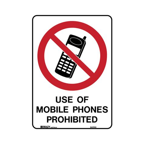 A4 Safety Sign Use Of Mobile Phones Prohibited Self Adhesive Vinyl