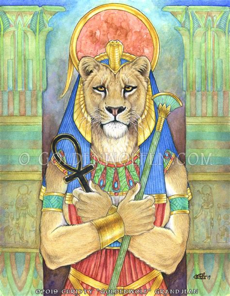 Sekhmet egipcio leona diosa impresión Etsy México