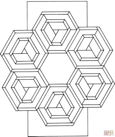 Printable optical illusion coloring pages