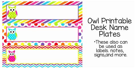 7 Best Of Owl Tables Labels Printable Free Example Table Name Tags
