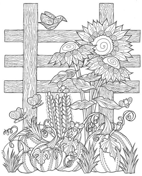 Pumpkin patch coloring pages are a fun way for kids of all ages to develop creativity, focus, motor skills and color recognition. Sunflower Pumpkin Patch Coloring Page (PDF) | FaveCrafts.com