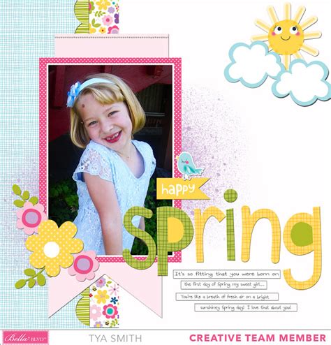 Bella Blvd Studio Blog Happy Spring Layout By Tya