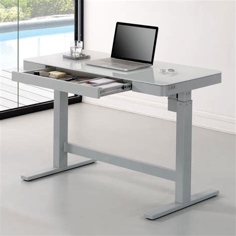 Costco's office furniture sets include executive desks and workstations, hutches, file cabinets, and more. Tresanti Power Adjustable Height White Tech Desk | Costco ...