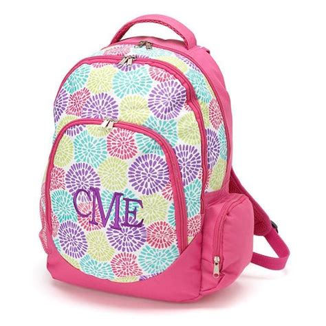 Personalized Kids Backpacks In Bloom Print Large Size Monogram