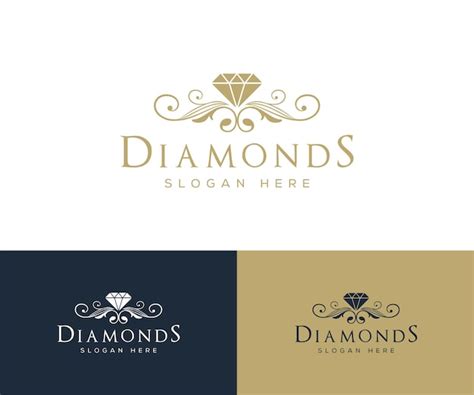 Modelo De Vetor De Design De Logotipo De Diamante Elegante Vetor Premium