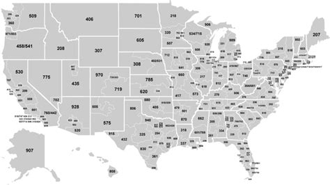 U S Area Code Map Usa Printable Map Of Usa