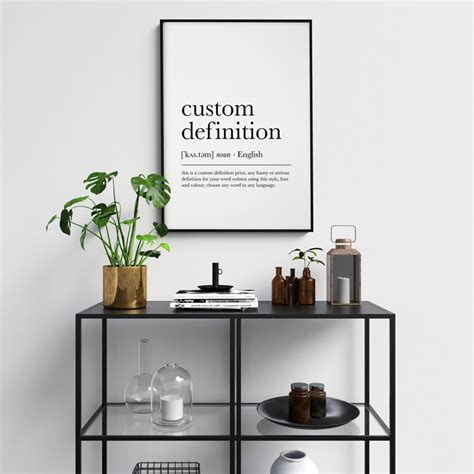 Custom Definition Print Dictionary Artwork Custom Word Etsy Uk