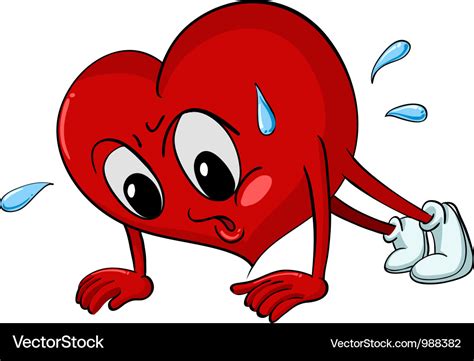 Active Cartoon Heart Royalty Free Vector Image