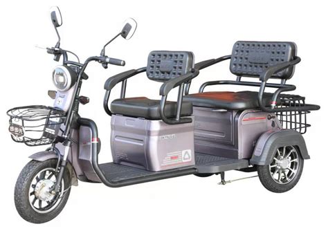 Cycling Tricycle Electric Adult 3 Wheel Sightseeing Bicycle 48v12ah With Rear Seat Household