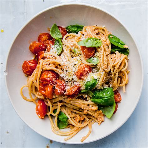 Spaghetti With Tomato and Walnut Pesto Recipe Bon Appétit