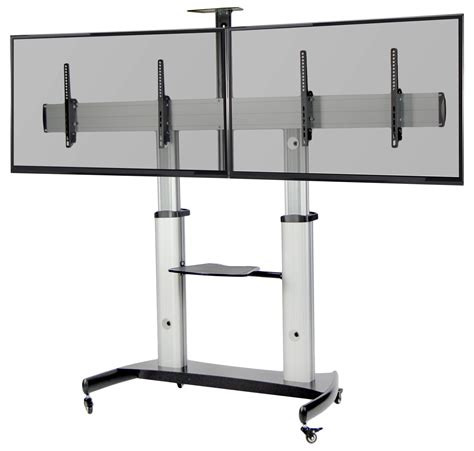 Buy Vivo Ultra Heavy Duty Mobile Tv Cart Stand For 32 To 70 Inch Dual