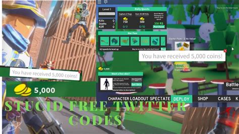 Strucid Free Coins Twitter Code Roblox Stucid YouTube