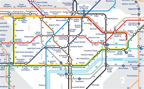 La Carte Officielle Du Métro De Londres Avec Le Temps De Marche Entre