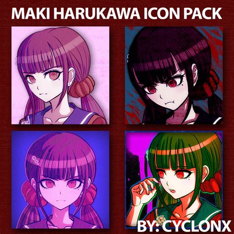 Maki Harukawa Icon Pack By Cyclonx64 On Deviantart