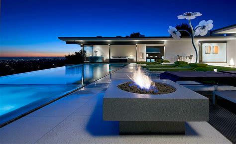 HD wallpaper: Contemporary Dream Villa in California, gray rectangular