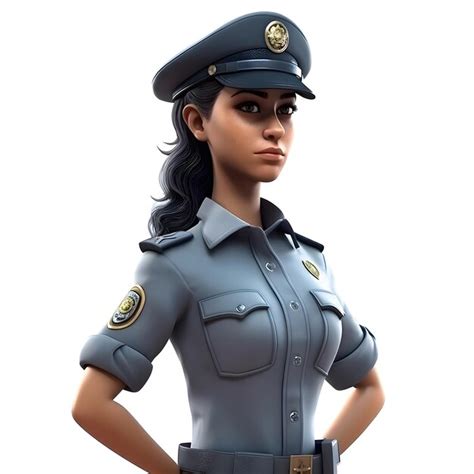 premium ai image sexy police officer isolated on white background 3d rendering