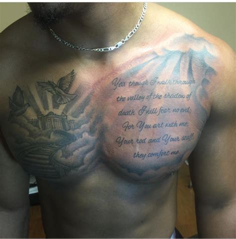 Psalms 234 Chest Tattoo Wrays Cool Chest Tattoos Chest Piece