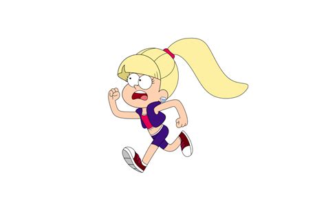 Cartoon Girl Running Png