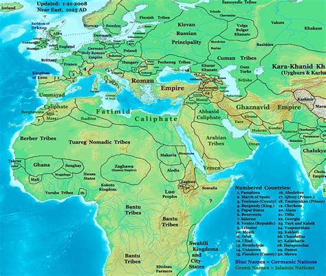 Eastern Hemisphere In 1025 Ad Thomas A Lessman Khazars Cumania
