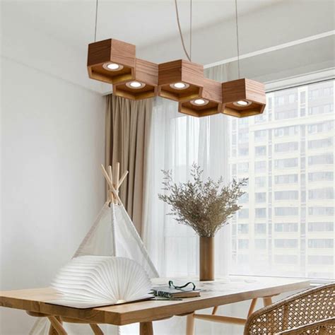 Modern Wood Led Ceiling Pendant Light Modernplace