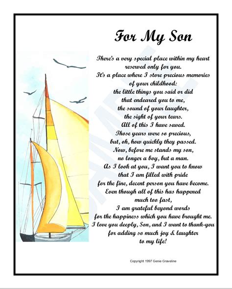 For My Son Poem By Genie Graveline Son Poems Poems Did