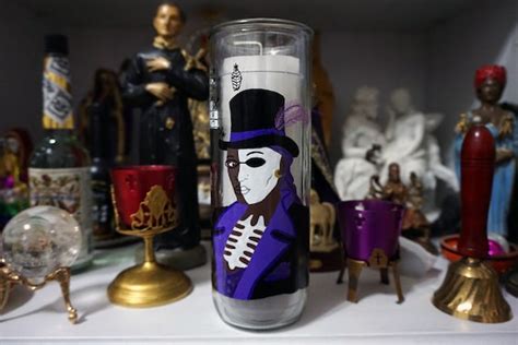 Made To Order Baron Samedi Hand Painted Glass 7 Day Candle Etsy Uk